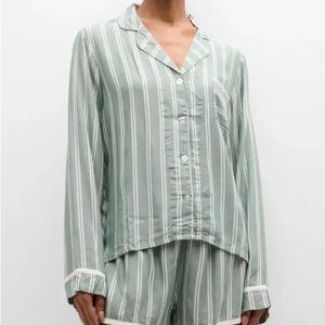PJ Salvage Sage Green Striped Pajama Top